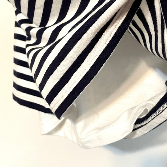 J. Crew Stripe Tie Shoulder Tank Top Size S Blue White Lined Cotton - Picture 7 of 7